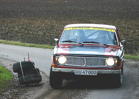 Kurt Mejer og Jens Erik Hansen i Volvo 142 blev mestre i Dunlop Historic Rally Cup 2005.